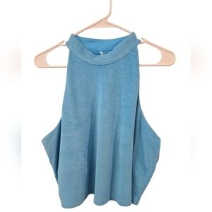 FABLETICS TERRY BUILT- IN BRA TANK. SIZE XXL. (BLUE)